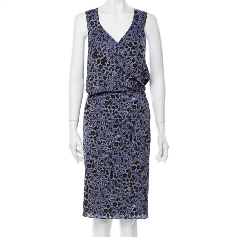 NWT Derek Lam 10 Crosby Periwinkle Silk Dress 4